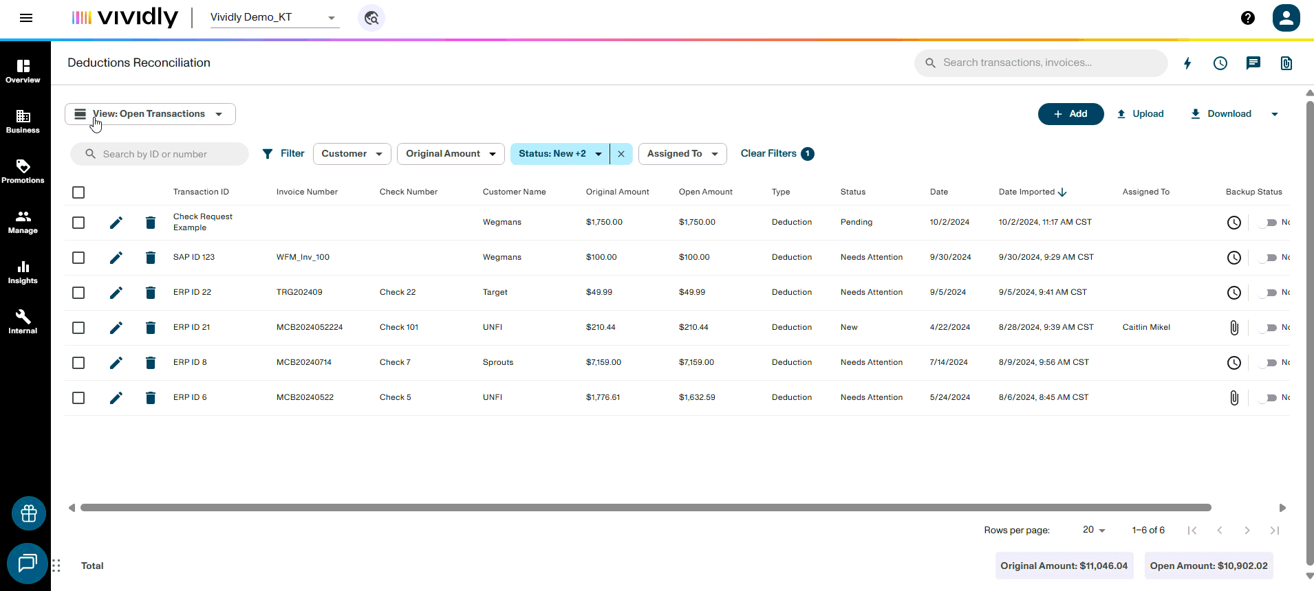 Aggregate invoice lines in Miss Log
