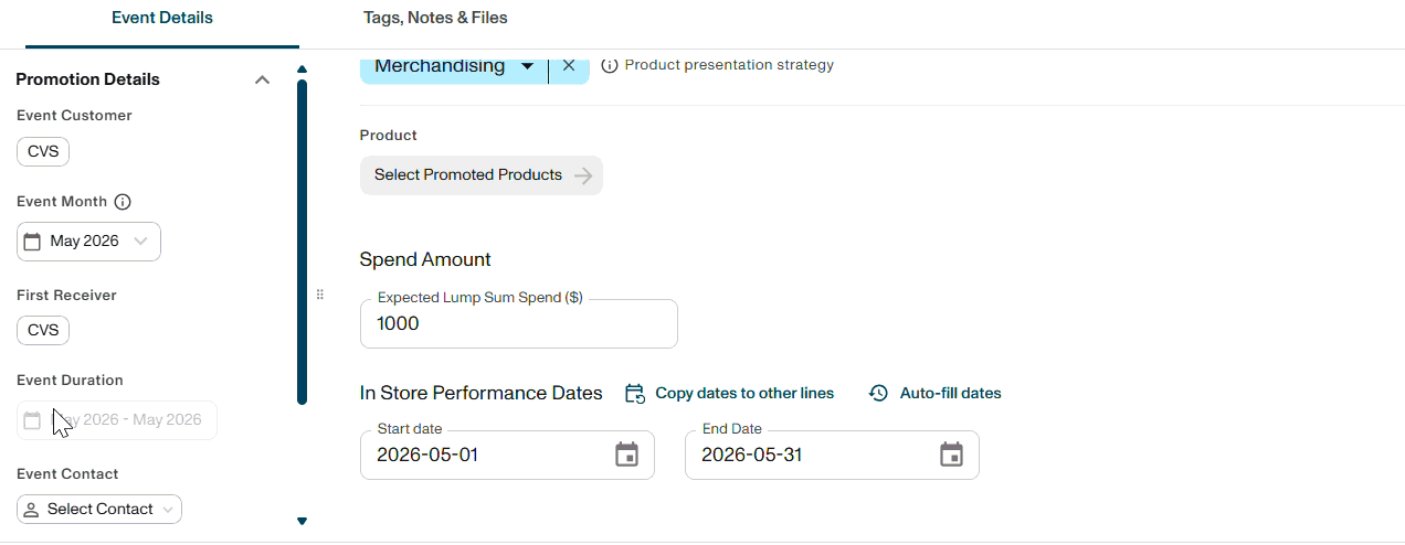 New UI Promotion dates - PROMO UPLOAD