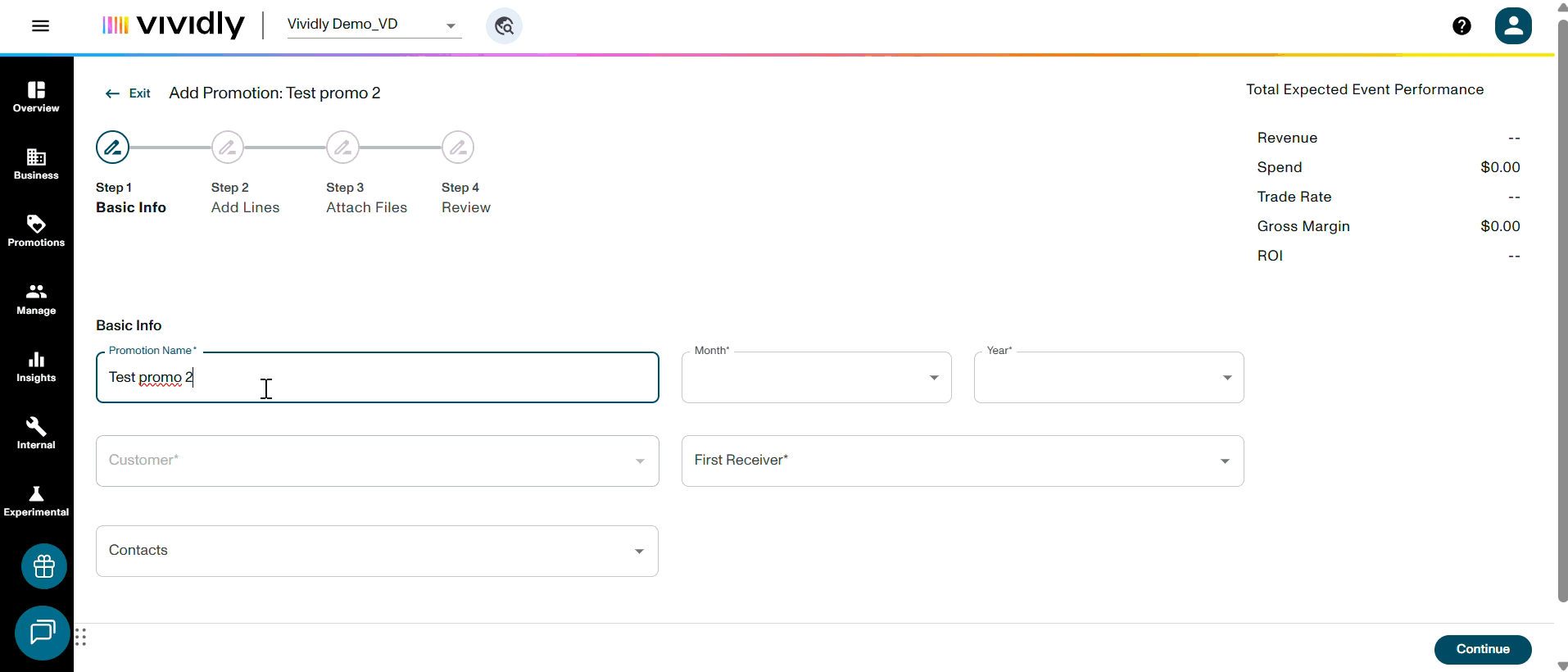 Old UI STEP 1 AND 2 - PROMO UPLOAD